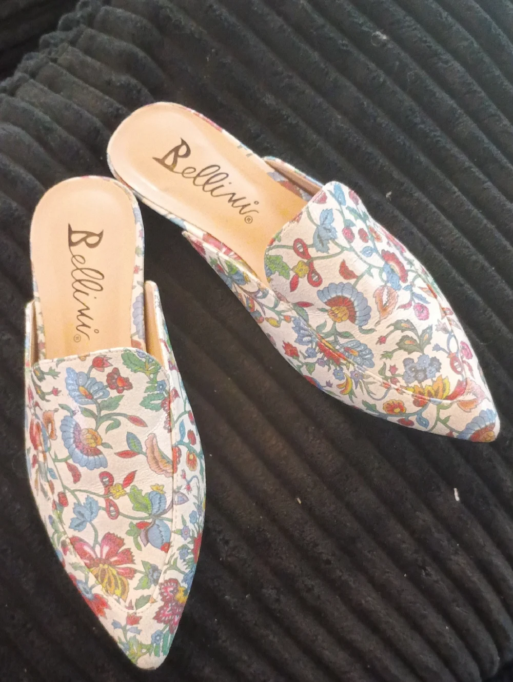 Bellini Floral Pointed-Toe Mules in Multicolor - Picture 1 of 3